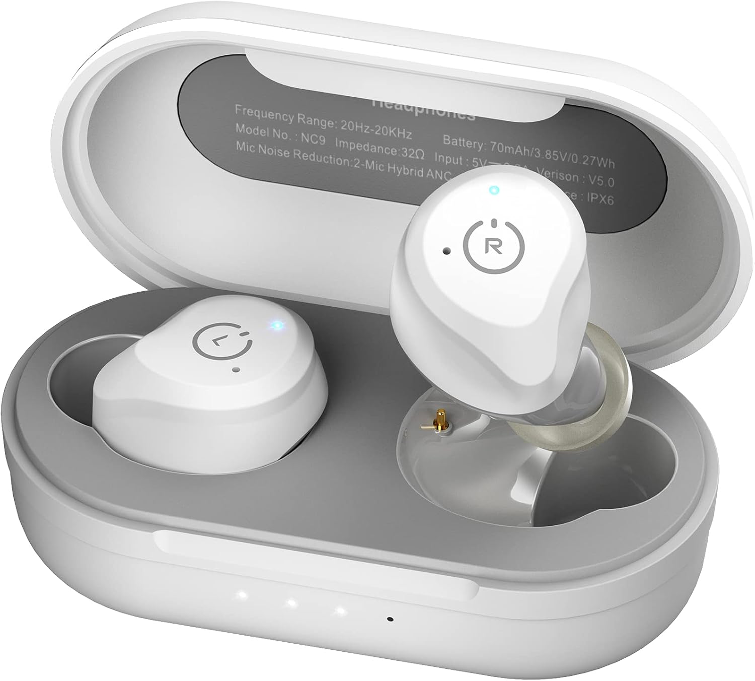 TOZO NC9 Hybrid Active Noise Cancelling Wireless Earbuds,in Ear Headphones IPX6 Waterproof Bluetooth 5.0 Stereo Earphones