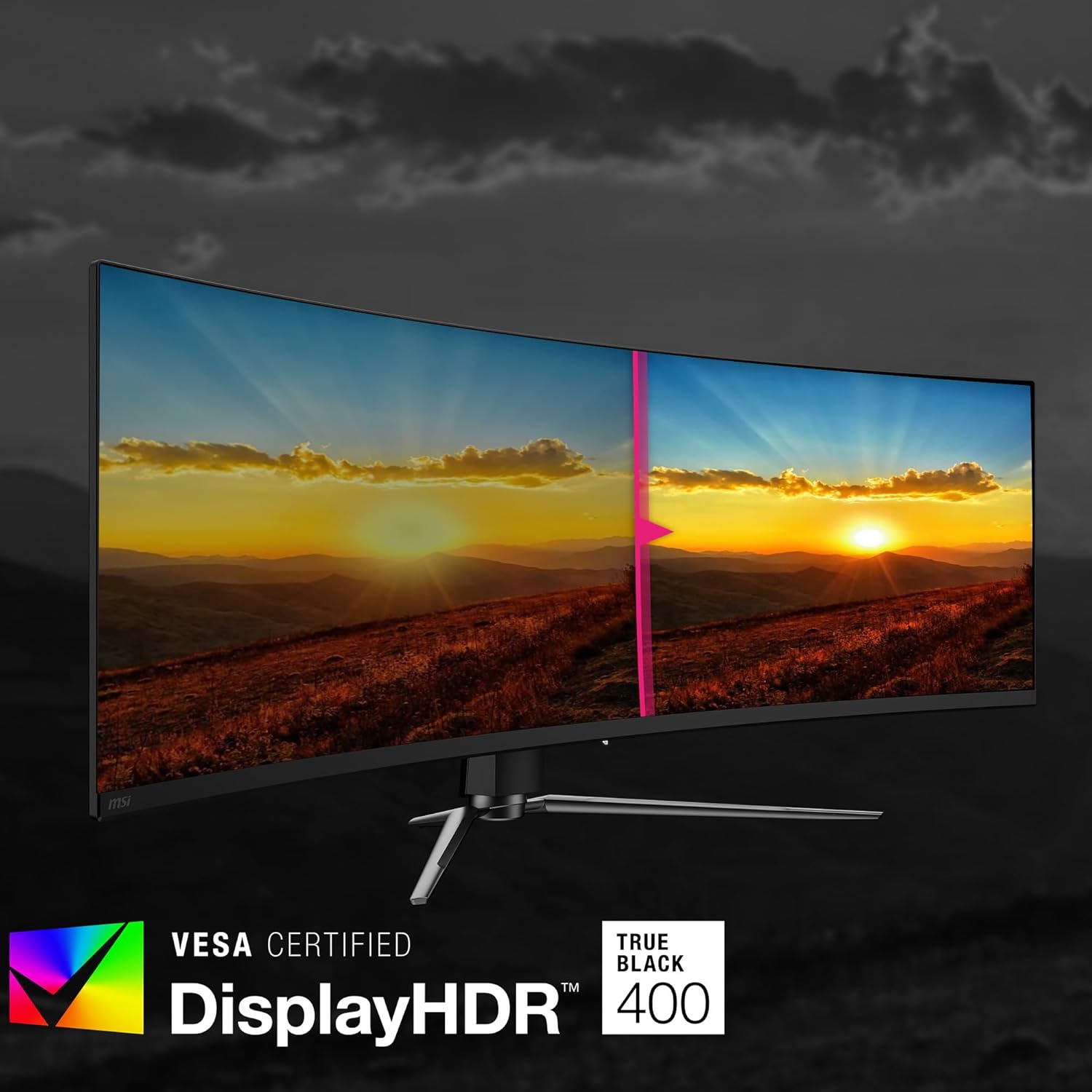 MSI MPG 491CQP QD-OLED, 49 Curved OLED Gaming Monitor, 5120 x 1440 (DQHD), OLED 0.03ms Response time, 144Hz, True Black HDR 400, HDMI, DP Port