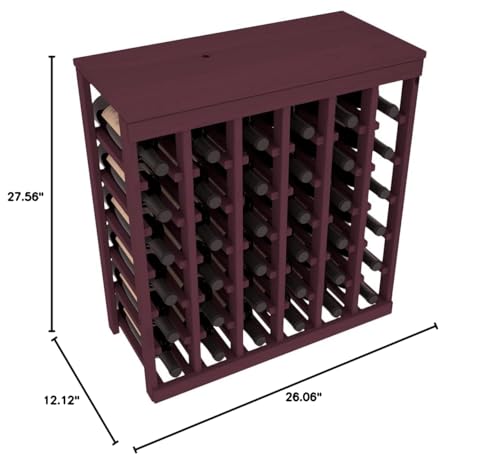 Wine Racks America Living Series Table Top Wine Rack - Durable and Modular Wine Storage System, Pine Unstained - Holds 36 Bottles