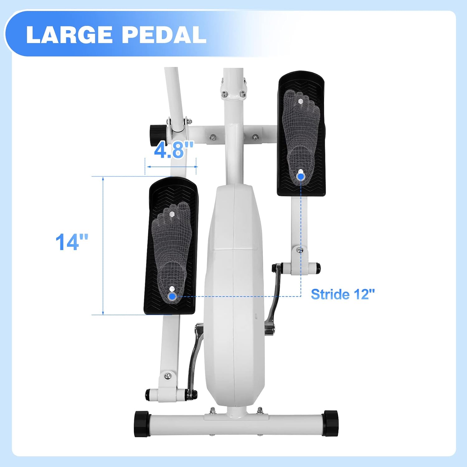 Elliptical Machine for Home Use, Doufit EM-01 Eliptical Exercise Machine Trainer with LCD Monitor and 8-Level Adjustable Resistance (2022 Upgraded)