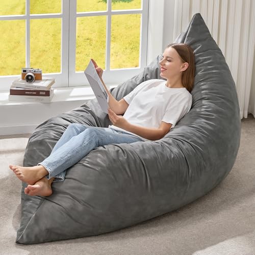 Hobestluk 3 in 1 Bean Bag Chair Giant Bean Bag Chairs Convertible Bean Bag Floor Cushion with Machine Washable Cover