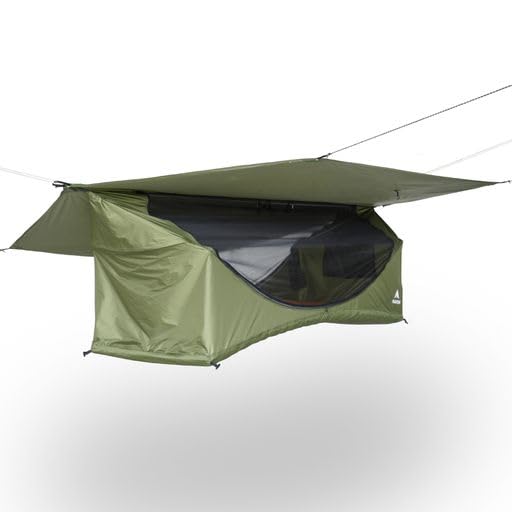Haven Tents Lay Flat Hammock Tent - Waterproof Tent & Camping Hammock with Mosquito Net - Includes Insulated Pad and Rainfly - Haven Tent, Haven XL