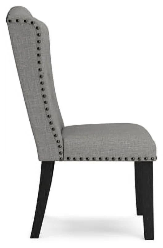 Signature Design by Ashley Jeanette Modern Tufted Dining Upholstered Side Chair, 2 Count, Gray