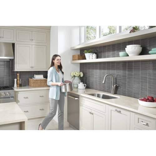 Moen 9124SRS Notch One-Handle High Arc Pulldown Kitchen Faucet Spot Resist Stainless