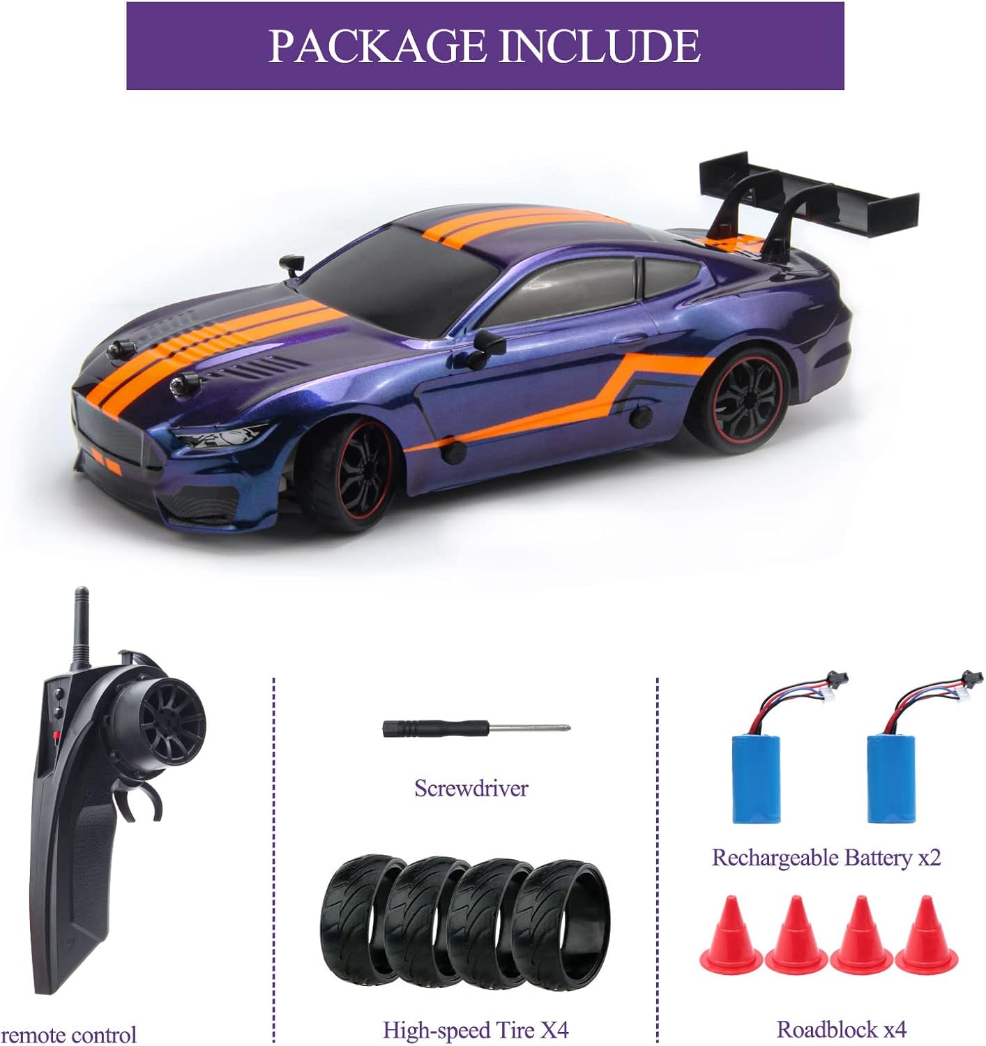 BESWIT RC Drift Car Remote Control Car RC Sport Racing Car Hight Speed Drift Vehicle1/14 RC Car for Adults Kids Gifts