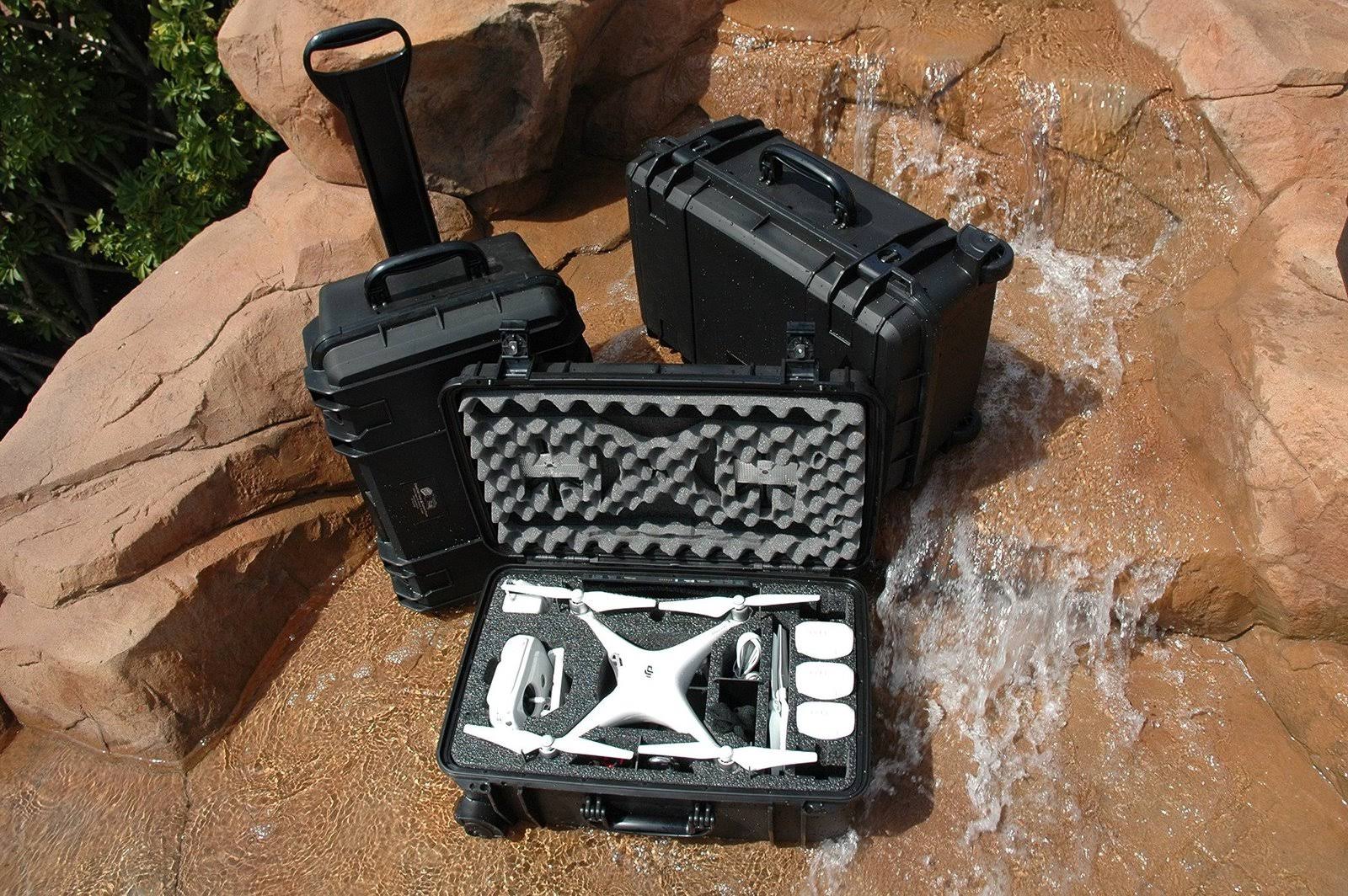 Case Club Waterproof DJI Phantom 4 Drone Wheeled Case with Silica Gel