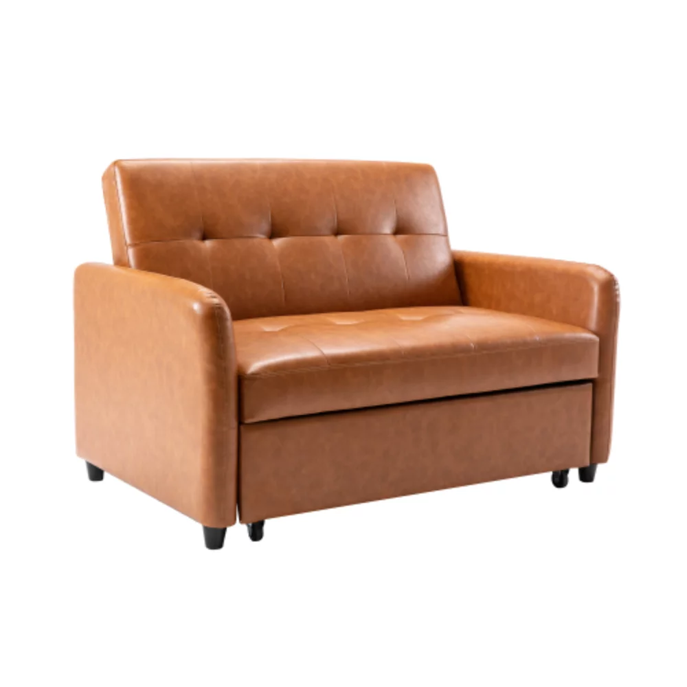 51" Convertible Sleeper Bed, Adjustable Oversized Armchair with Dual USB Ports for Small Space