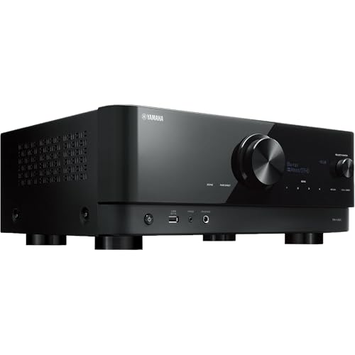 Yamaha RX-V6A 7.2-Channel Surround Sound Network AV Receiver with MusicCast Built-in Wi-Fi and Bluetooth Streaming Home Theater System Bundle with