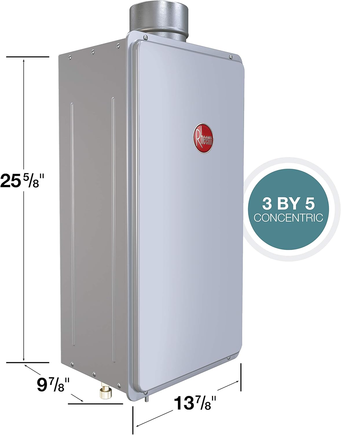 Rheem Tankless Indoor Liquid Propane Water Heater Mid-Efficiency 9.5 GPM