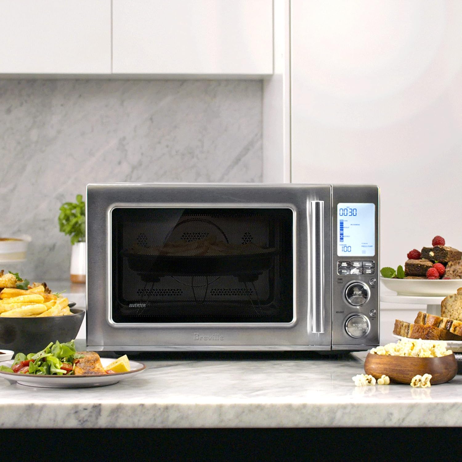 Breville RM-BMO870BSS1BUC1 Combi Wave 3-in-1 Microwave, Brushed Stainless Steel (Certified Remanufactured)