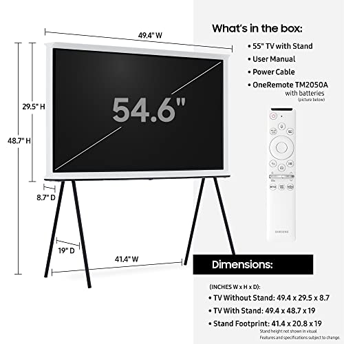 Samsung Electronics Class Serif QLED Serif Series - 4K UHD Quantum HDR 4X Smart TV with Alexa Built-in (QN43LS01TAFXZA, 2020 Model)