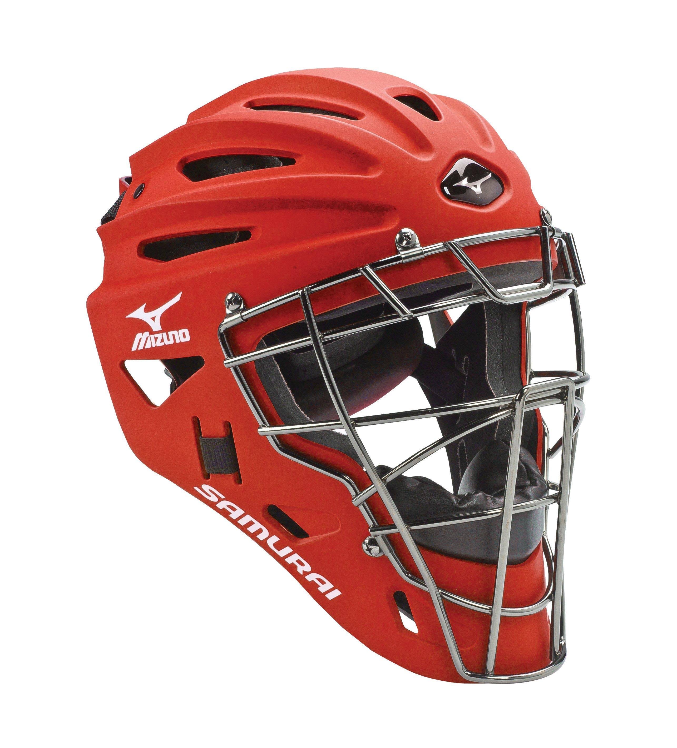 Mizuno G4 Samurai Catcher&s Helmet, Red
