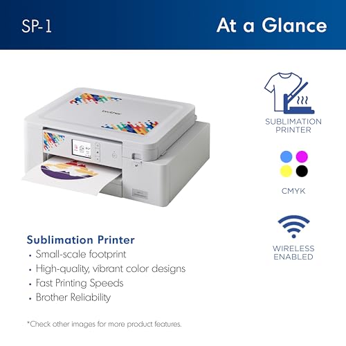 Brother Sublimation Printer and 4-Color Sublimation Ink Cartridge Set