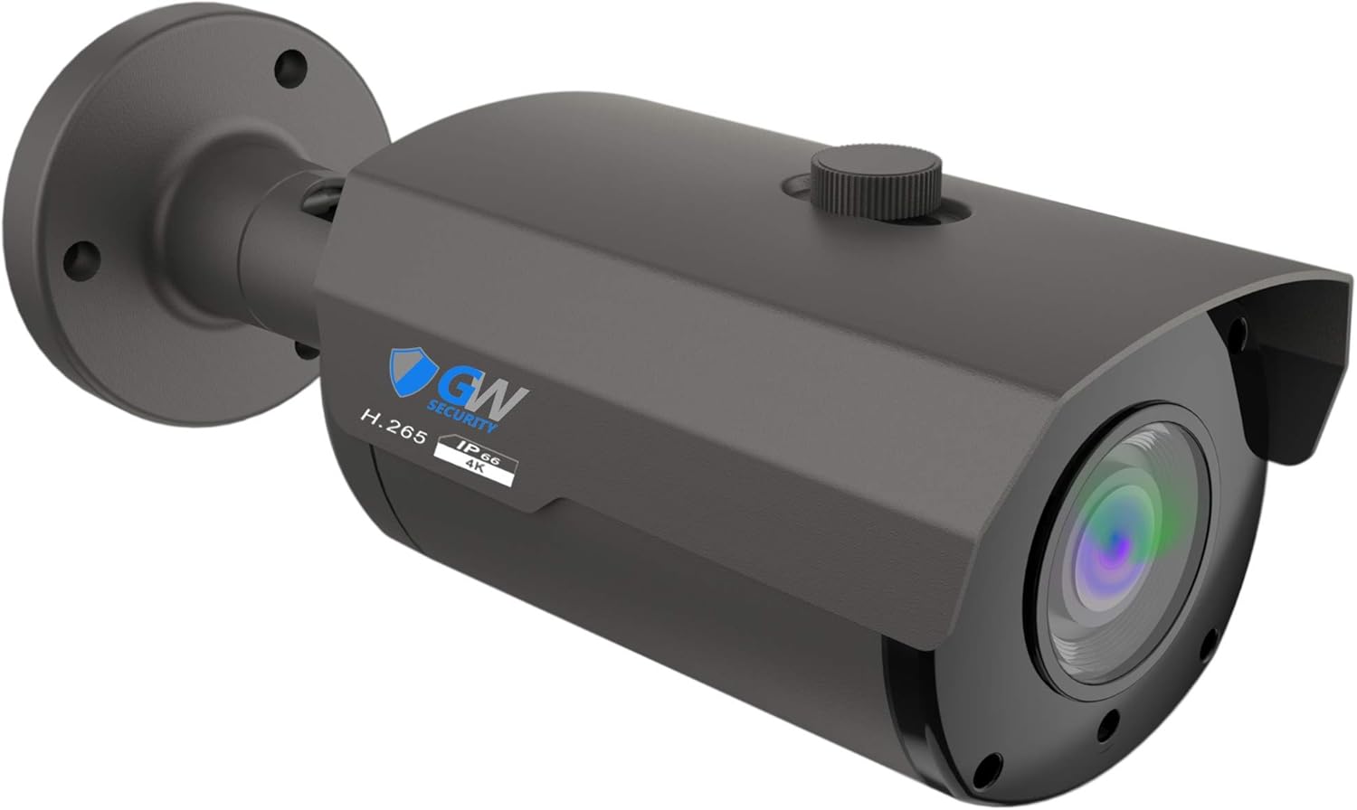 GW Security 6MP PoE IP Bullet Security Camera, Outdoor Indoor Surveillance
