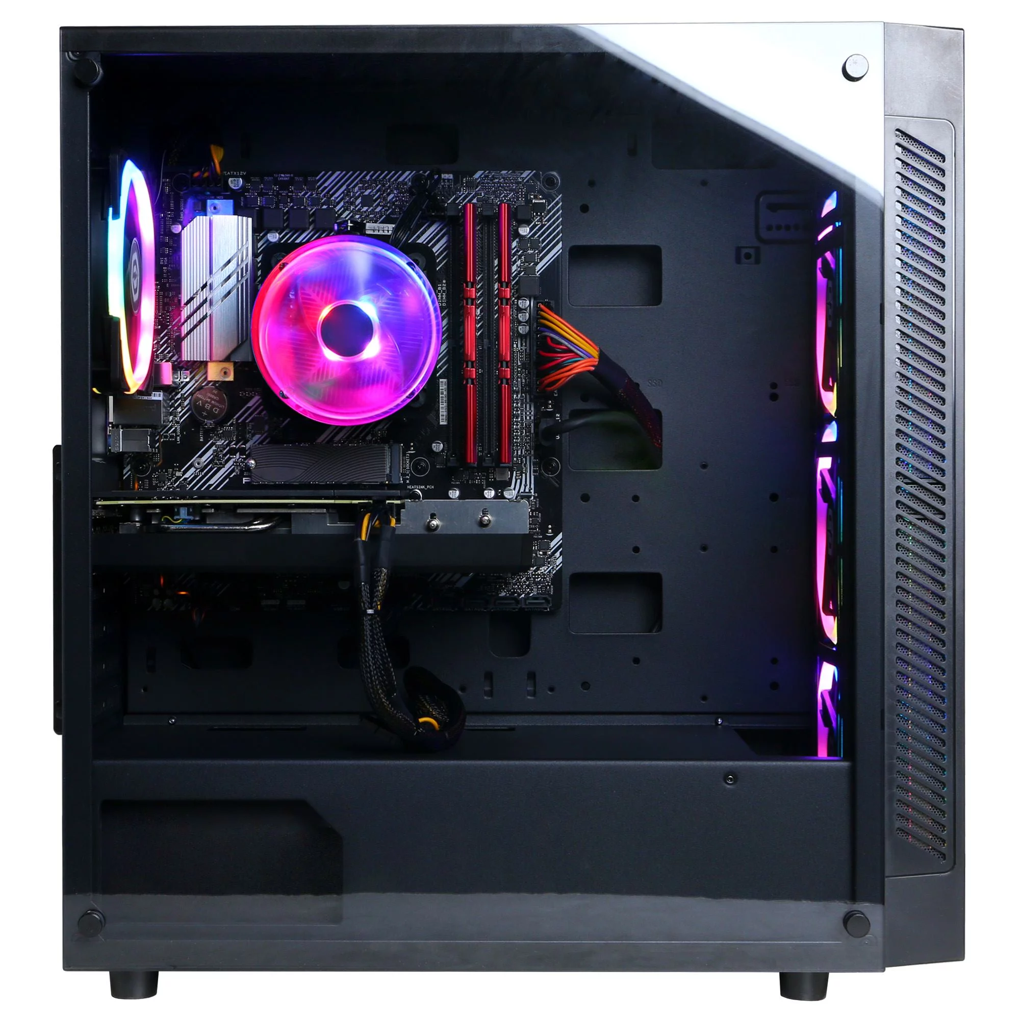 CyberPowerPC Gamer Master Gaming Desktop, AMD Ryzen 5 5500, 16GB, AMD Radeon RX 6700 10GB, 1TB SSD, Black, GMA6800WST