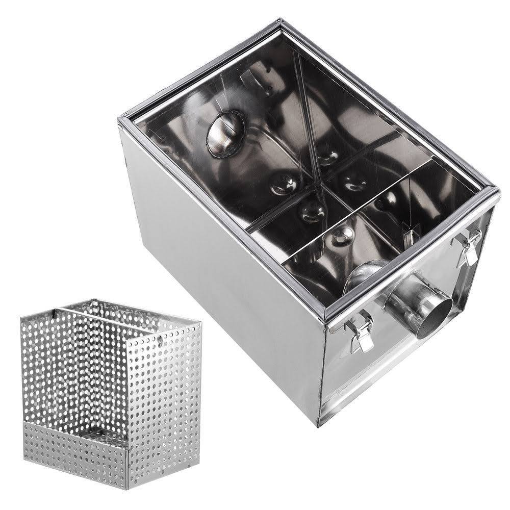 8lbs 5GPM Gallon per Minute Stainless Steel Grease Trap Interceptor