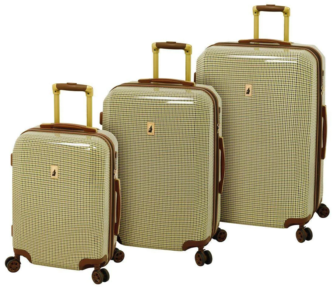 London Fog Cambridge Expandable Hardside Spinner Carry-On - 21x22 - Olive Plaid