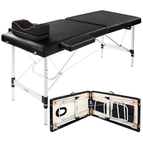 Portable Lash Bed for Lash Extensions Massage Table with Eyelash Pillow Esthetician Bed Spa Table Spa Bed Height Adjustable Waterproof Aluminum Frame
