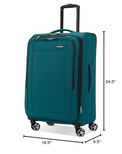 Samsonite Saire LTE Softside Expandable Luggage with Spinner Wheels, 3-Piece Set (20/25/28), Caribbean Blue