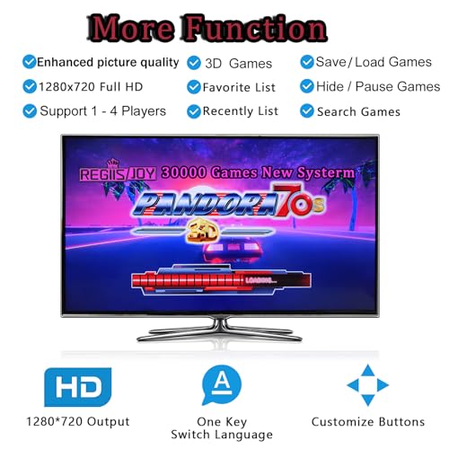 30000 in 1 Portable Arcade Game Console 14-inch HD Screen Single Player Pandoras Box 70S