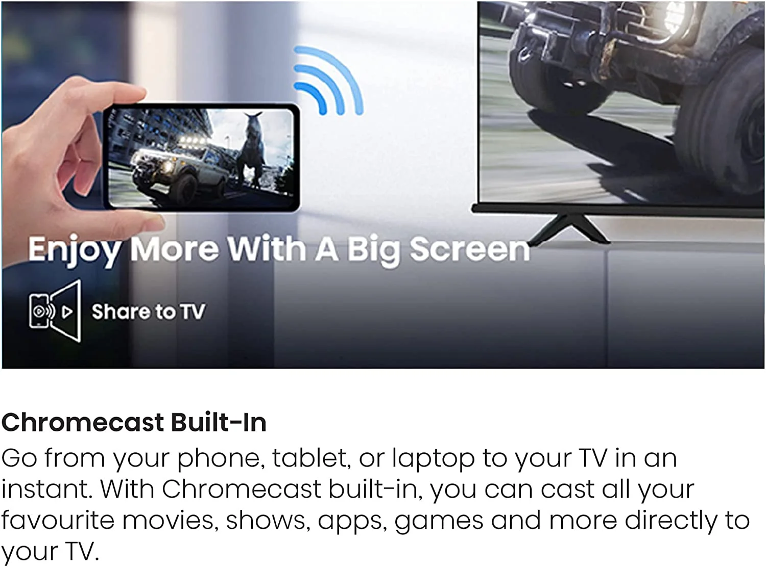 Hisense 65-Inch Class A6 Series Dolby Vision HDR 4K UHD Google Smart TV (65A6H)