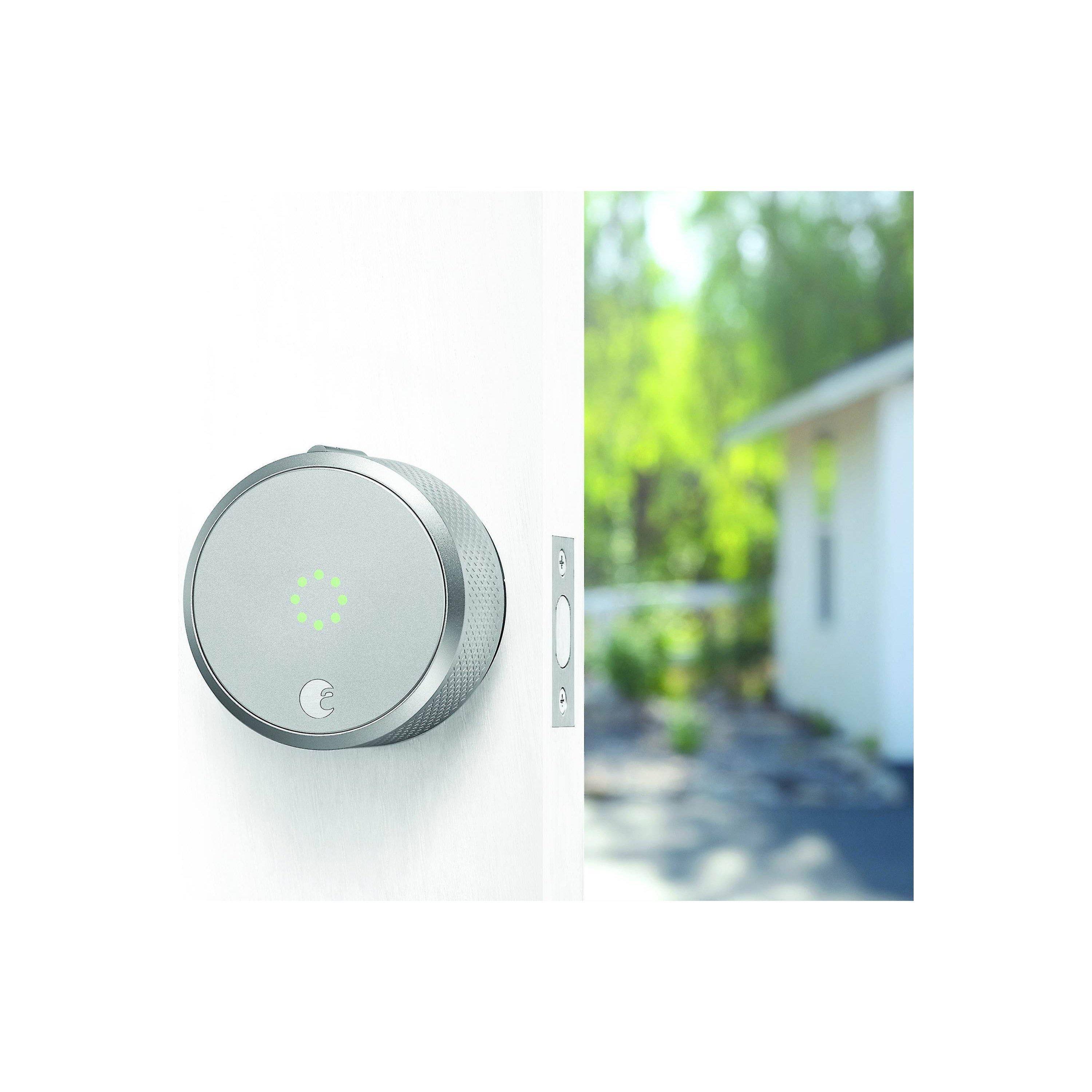 August Smart Lock Pro Plus Connect Door Lock, Silver