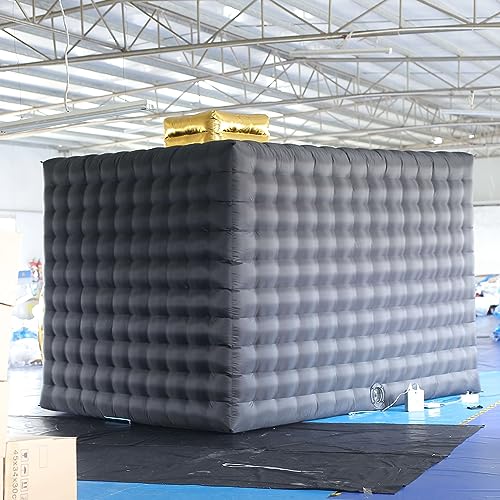 SAYOK Inflatable Party Tent Inflatable Nightclub White Inflatable Camera Photo Booth Enclosure Inflatable Cube Tent for Event, Show, Exhibition, Bars