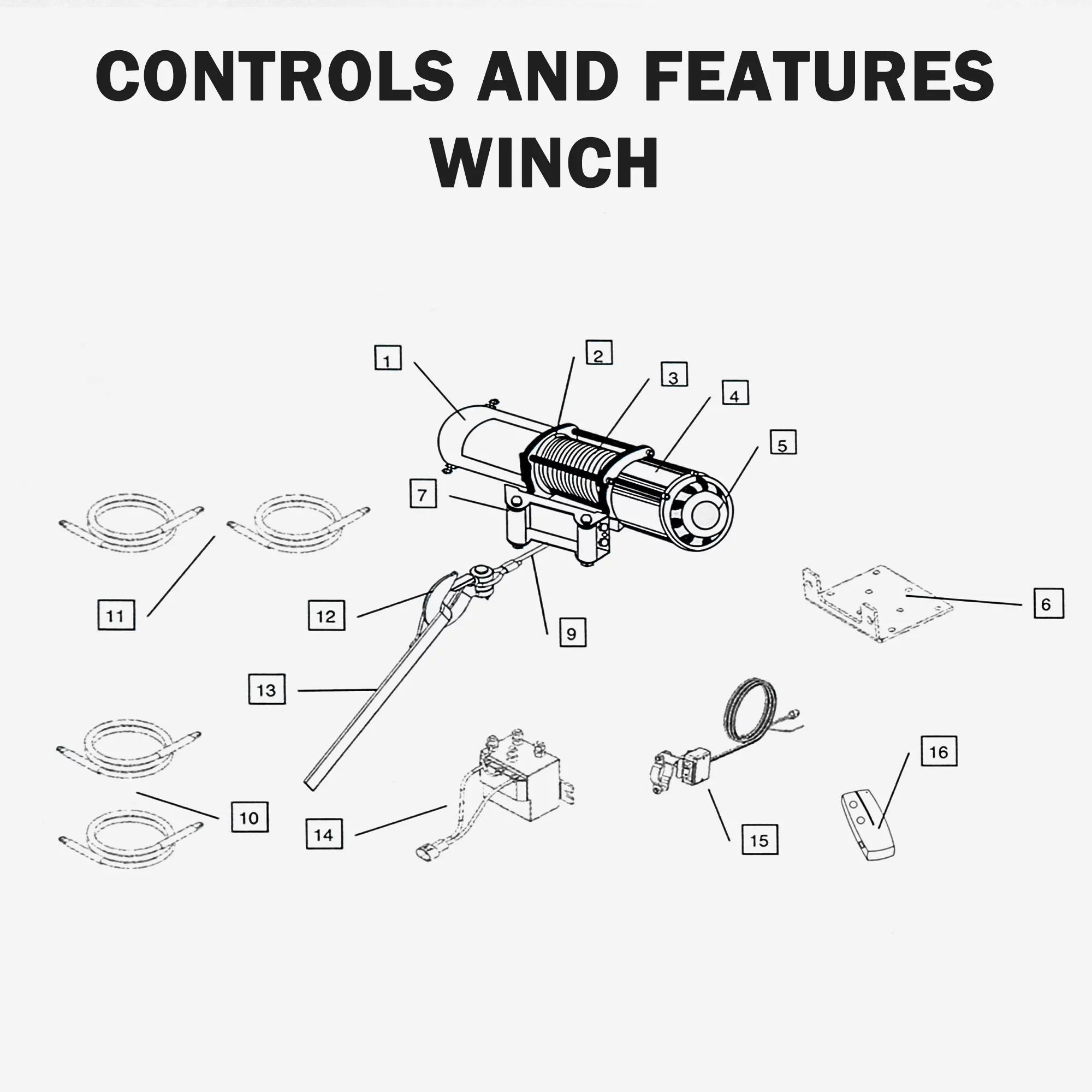 Wireless 4500 LBS Electric Winch with 15m Synthetic Rope, 12V DC Recovery Winch Fit for Jeep Truck ATV/SUV Towing Road Trailer, Mounting