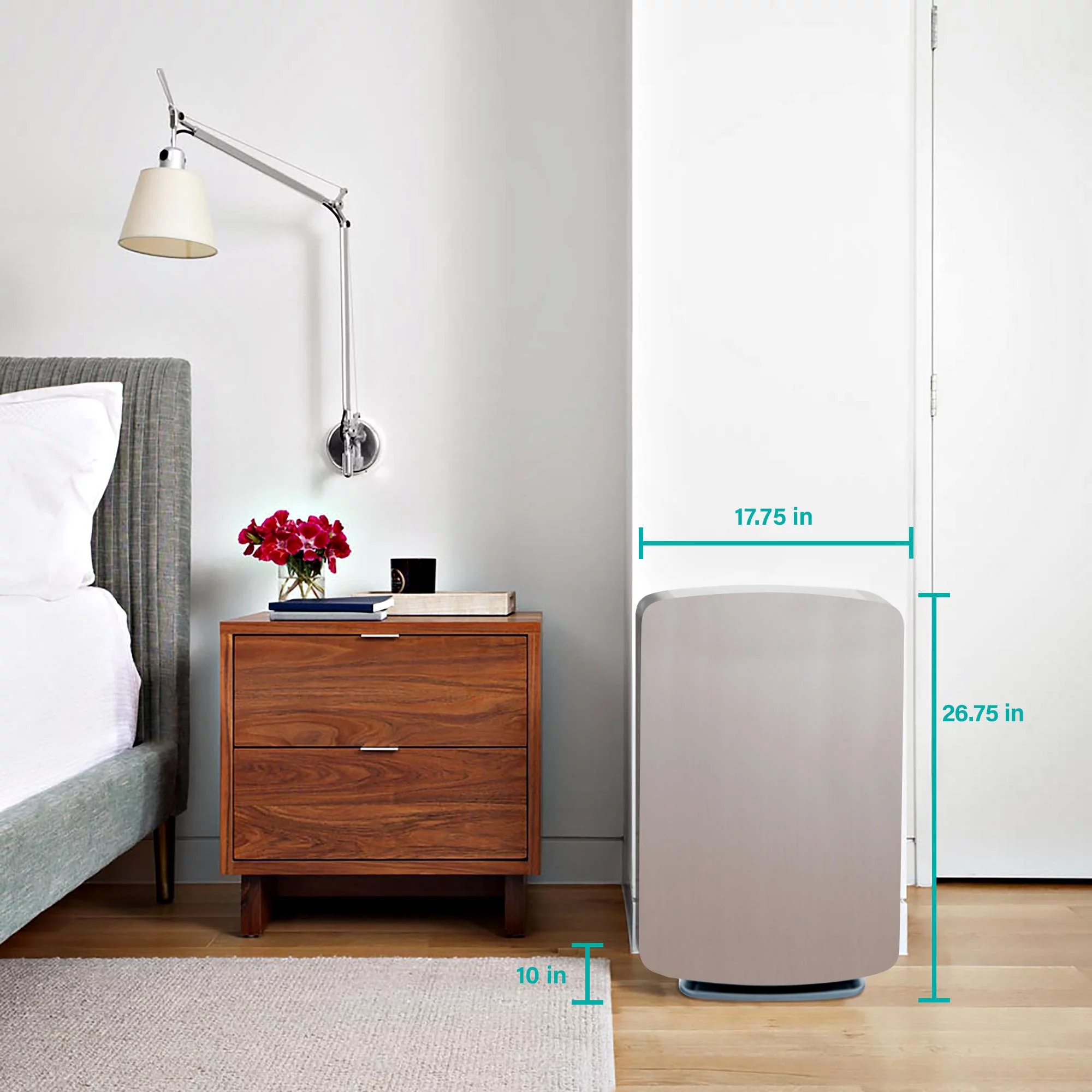 Alen BreatheSmart Classic Air Purifier with Fresh, True HEPA Filter, for Allergens, Dust, Mold, Germs and Household Odors - 1,100 SqFt