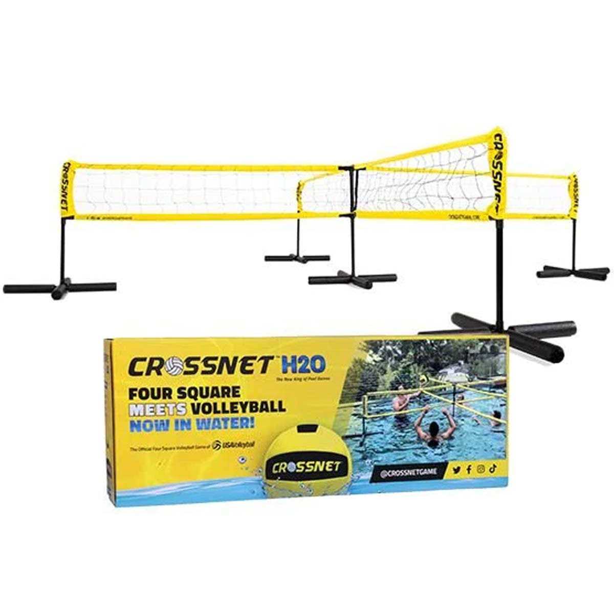 CROSSNET H2O Four Square Volleyball Pool Game - Sports Supplies Online Store