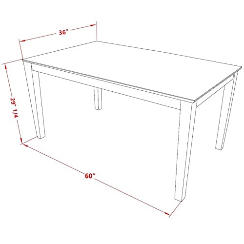 East West Furniture Capri 7 Piece Kitchen Counter Height Set Consist of a Rectangle Dining Room Table and 6 Wooden Seat Chairs, 36x60 Inch