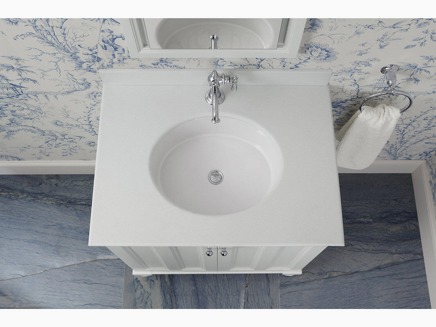 Kohler 2881-0 Verticyl Oval Undermount Bathroom Sink - White