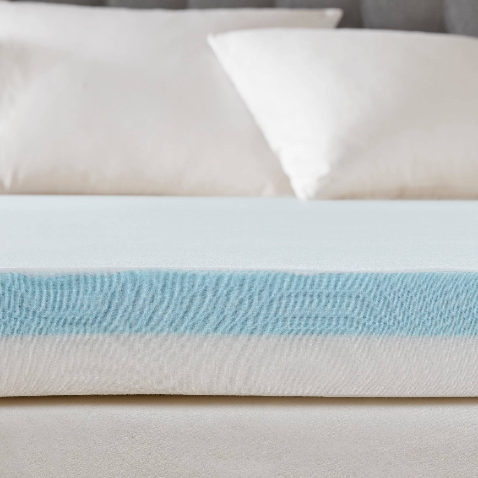 Sleep Philosophy 4x22 Memory Foam Mattress Topper, Twin, White