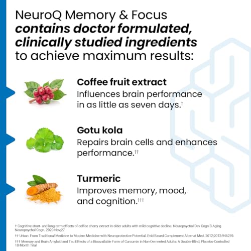 NeuroQ Memory & Focus - Boosts Cognitive Performance & Healthy Brain Function - Neuroprotective Formula by Dr. Dale Bredesen