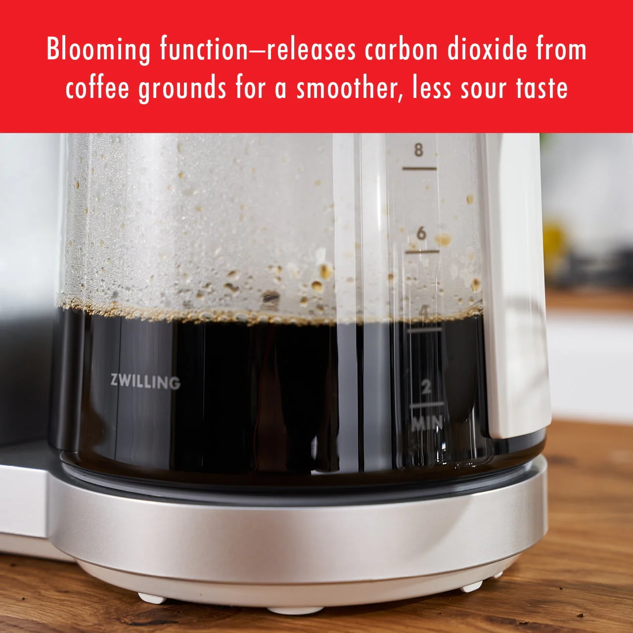 ZWILLING Enfinigy Glass Drip Coffee Maker 12 Cup, Awarded the SCA Golden Cup Standard, Silver