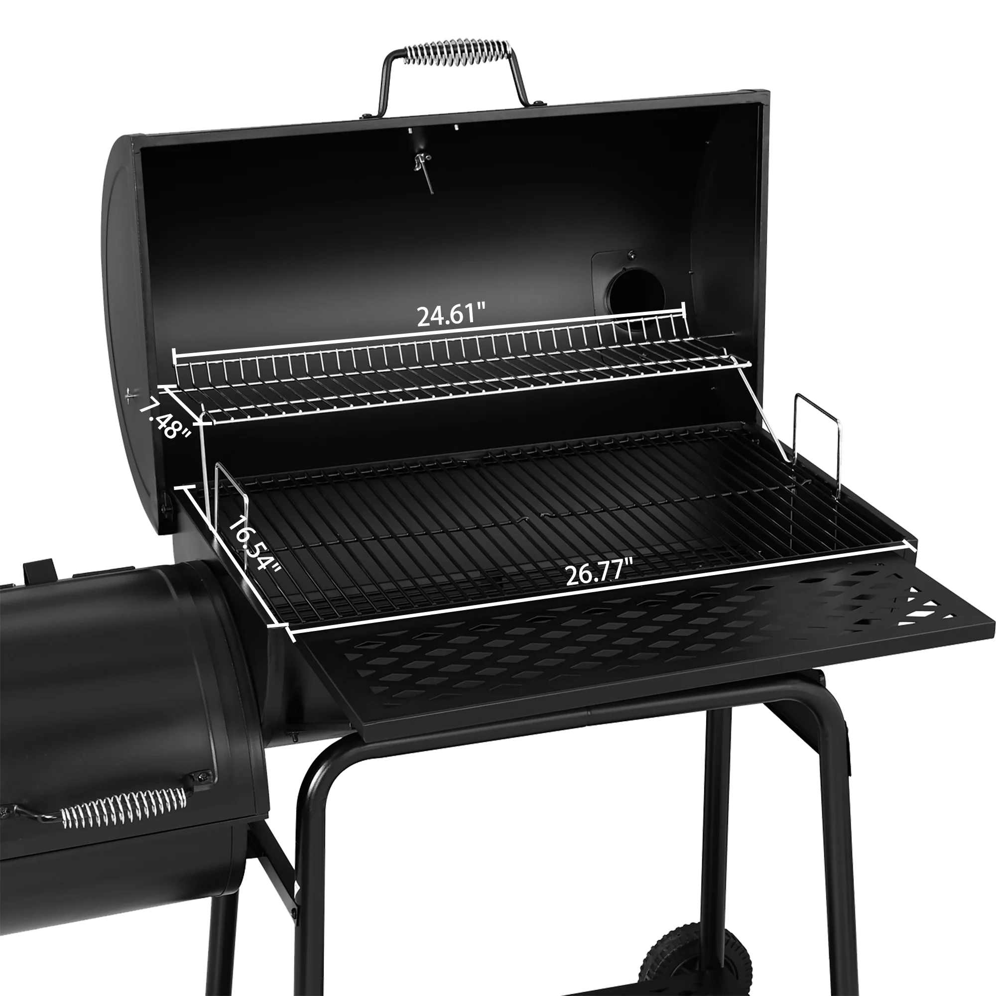 Royal Gourmet 30" CC1830F Charcoal Grill with Offset Smoker and Gloves