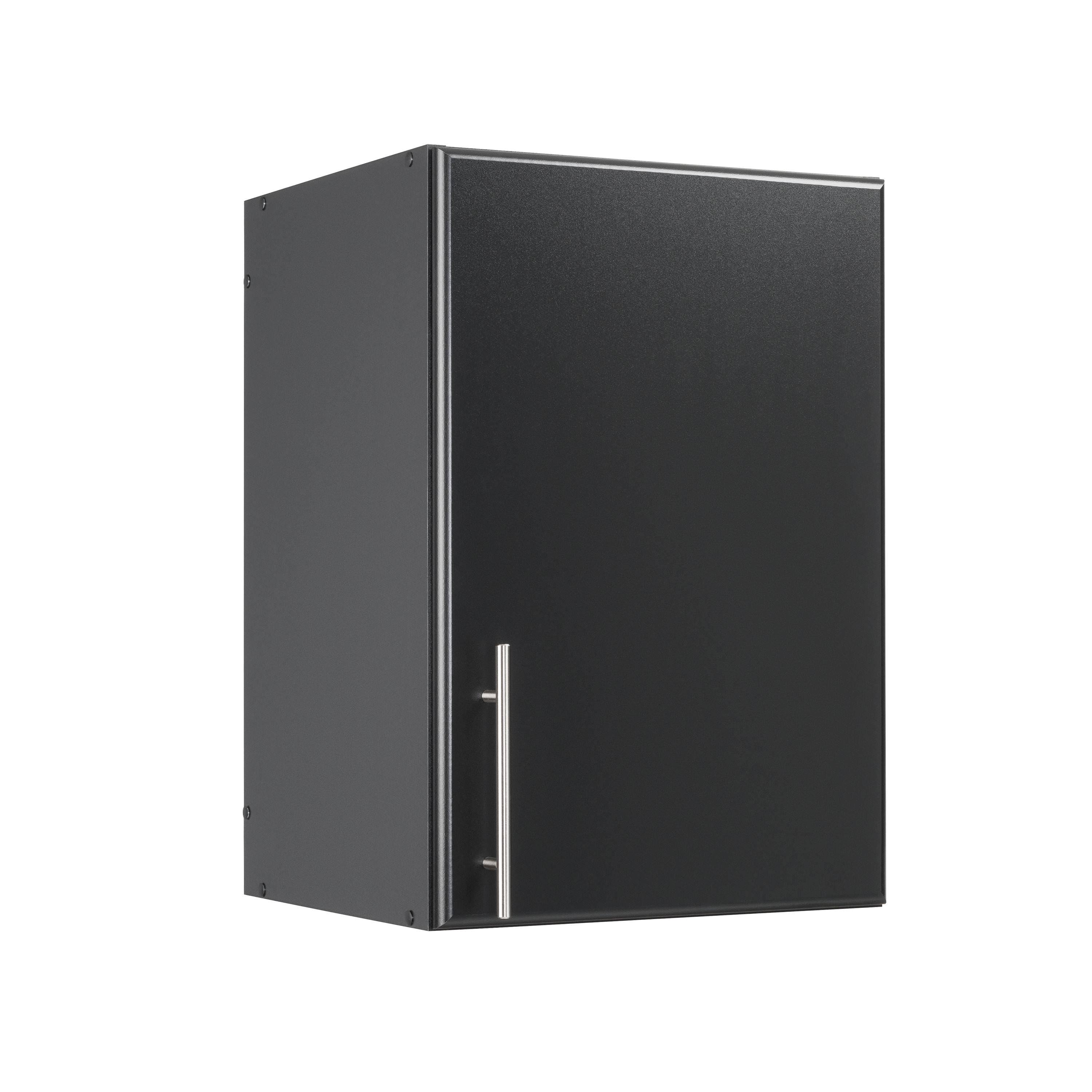 Prepac Elite Black 16 in. Stackable Wall Cabinet