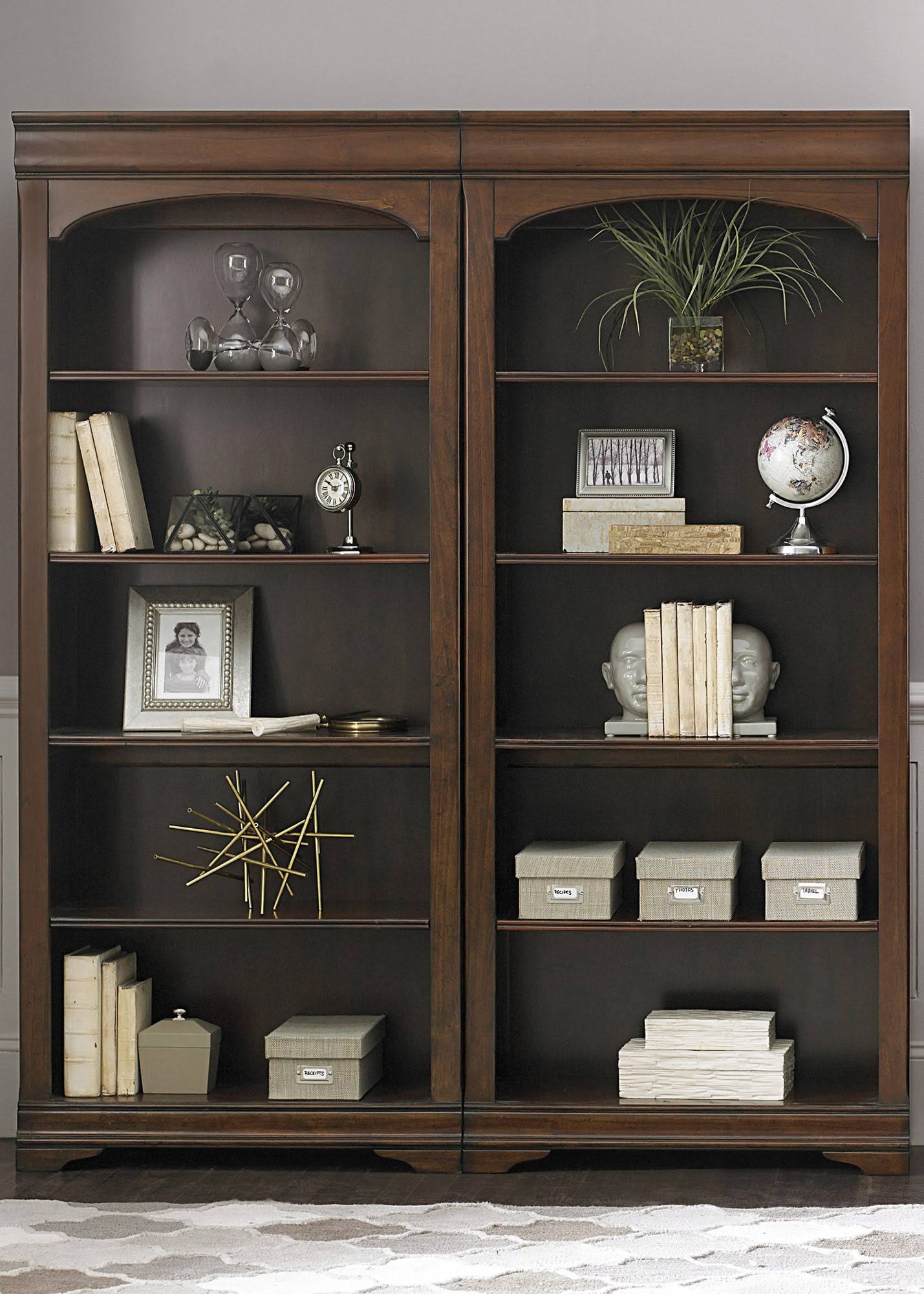 Liberty Furniture Chateau Valley Bunching Bookcase in Brown Cherry 901-HO201