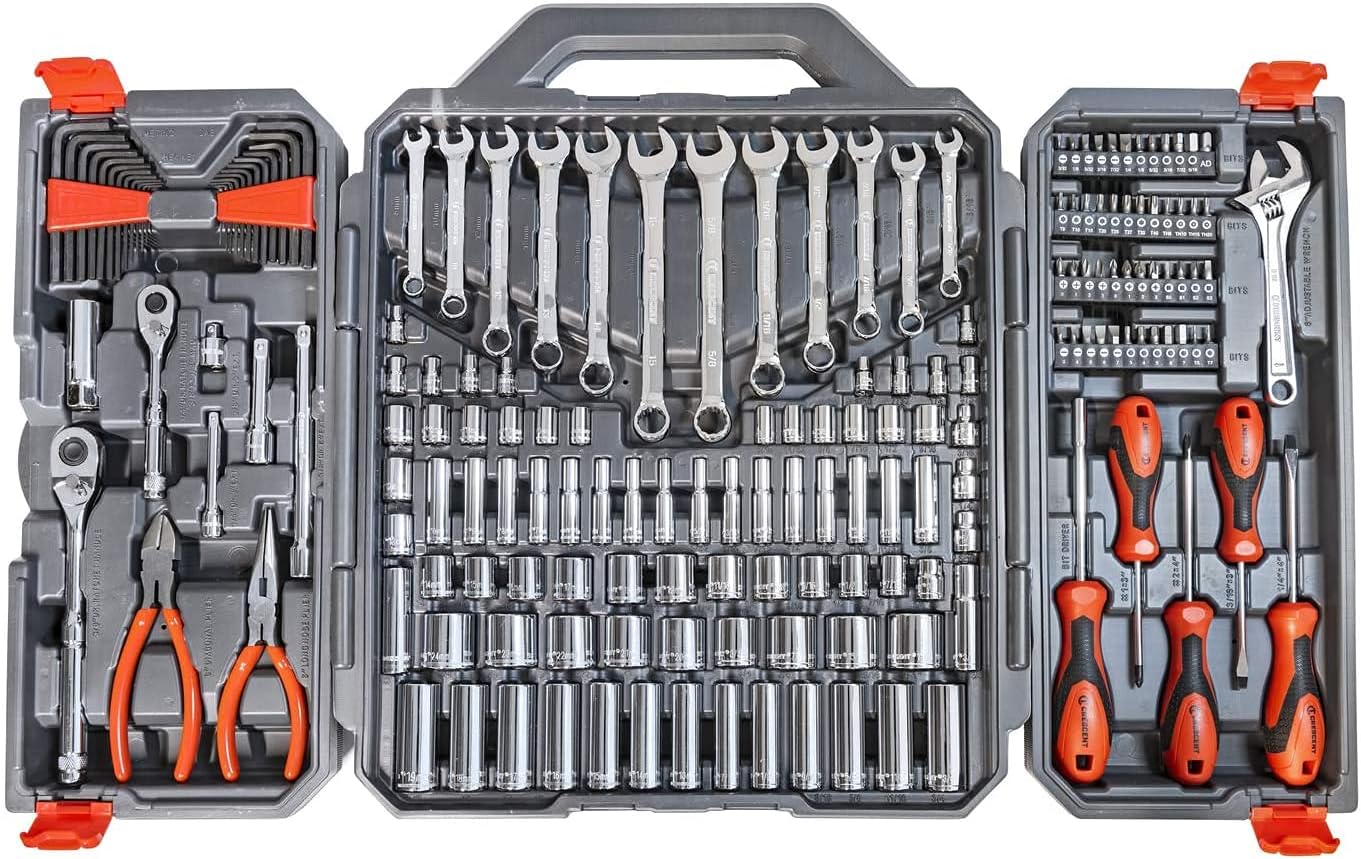 Crescent 150 Pc. 1/4" and 3/8" Drive 6 Point SAE/Metric Professional Tool Set - CTK150