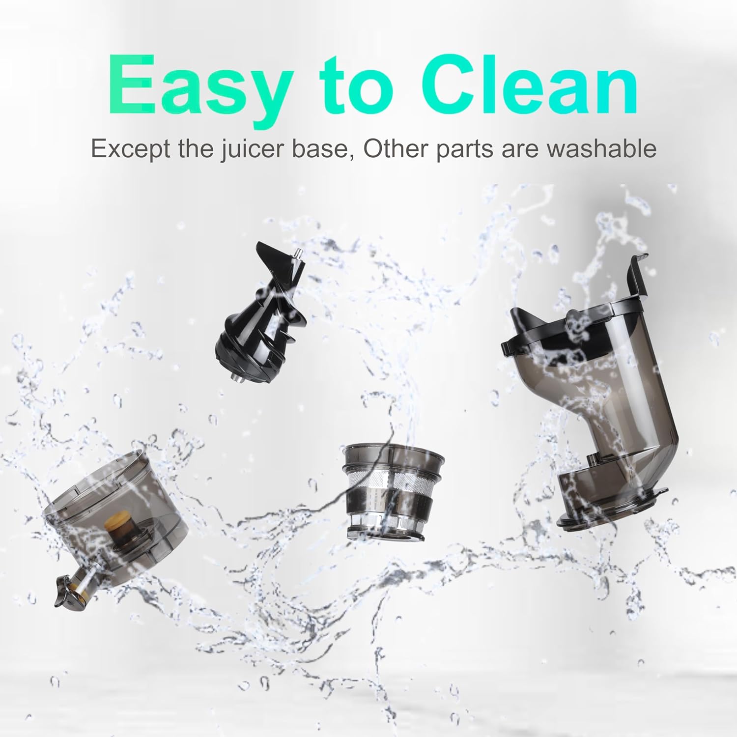 Cold Press Masticating Juicer Machines: 300W Easy to Clean Stainless Steel 5.1"" Large Feed Chute Slow Masticating Juicer Machines