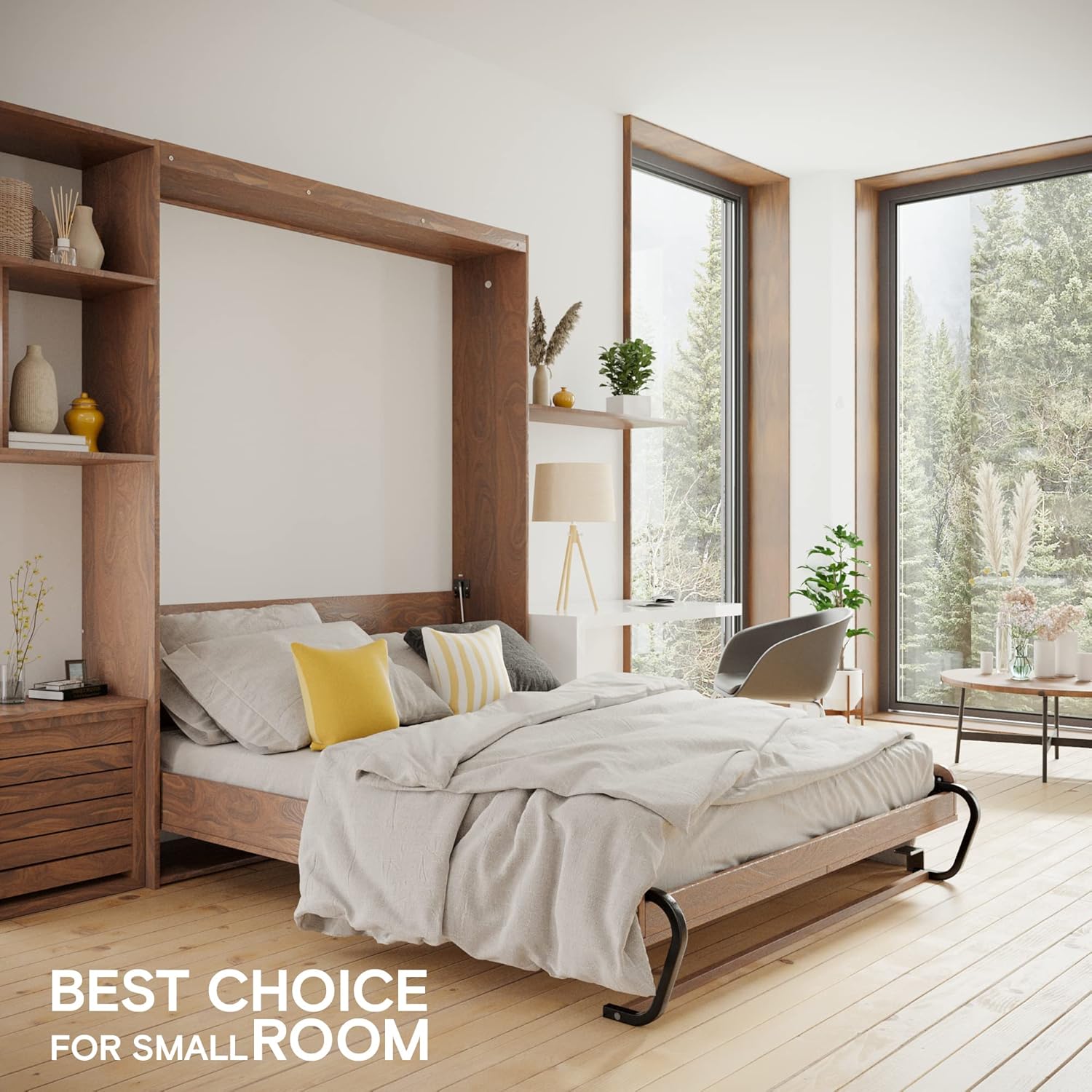 Murphy Bed Queen Size, Hardware Kit Cabinet Wall Bed Folding Bed