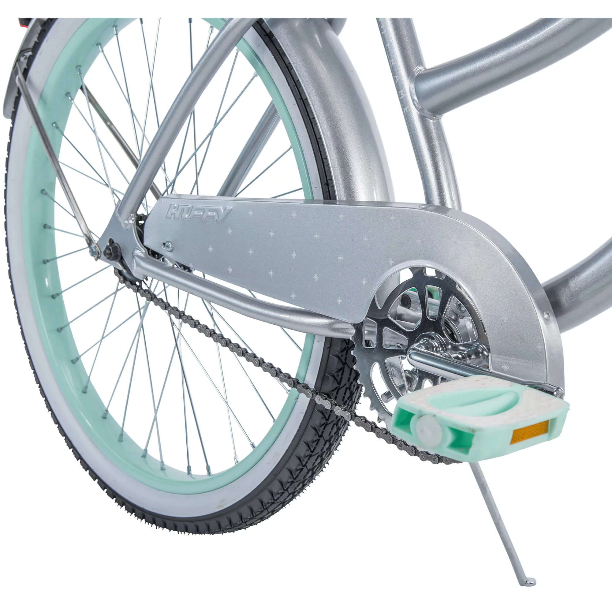 Huffy 24" Cranbrook Girls' Cruiser Bike with Perfect Fit Frame, Silver