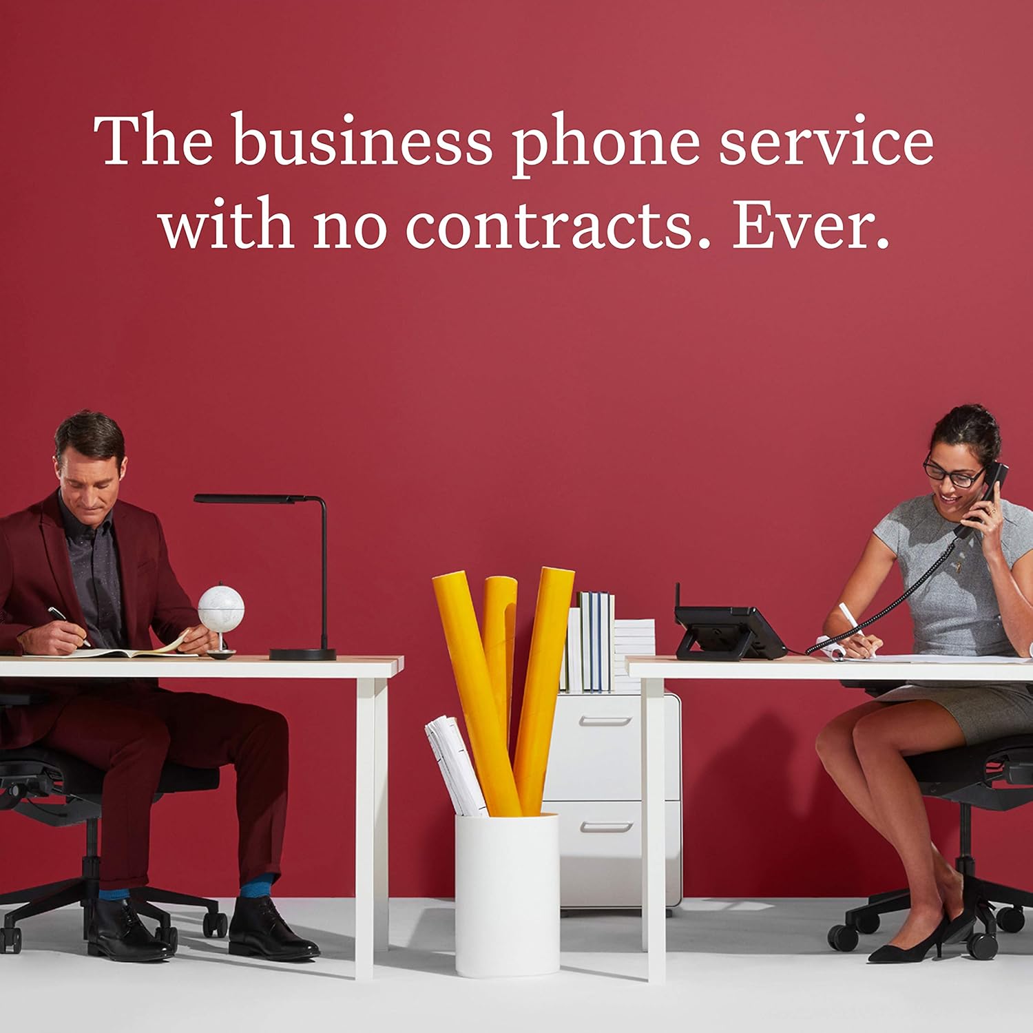 ooma VoIP 2 Linx Cloud Business Phone System. Linx Connects Analog Phones or fax wirelessly to Base Station on Small Business Phone Service. Loaded