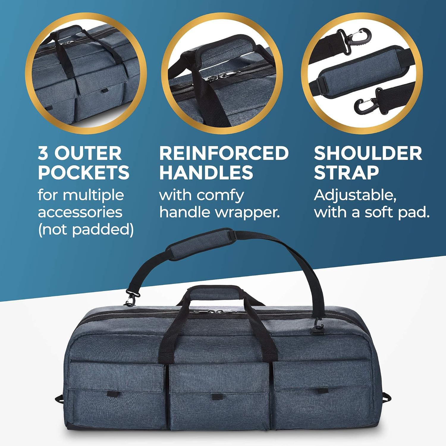 Multipurpose Telescope Bag – Shock-Absorbent Telescope Carrying Case with Adjustable Shoulder Strap and Extra Storage – Military-Grade