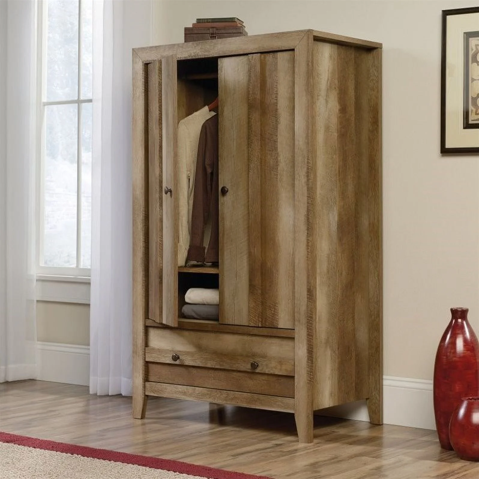 Allora Armoire in Craftsman Oak