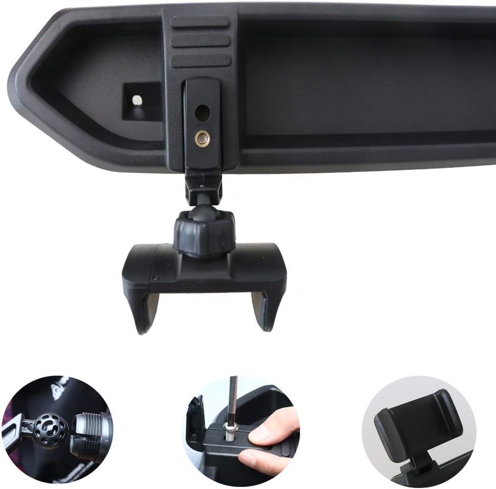 Bestaoo Car Mount Phone Holder with Storage Box, Dash Tray Multi-Mount Phone Stand for Jeep Wrangler JL JLU Gladiator 2018-2021