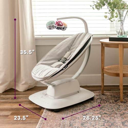 4moms MamaRoo Multi-Motion Baby Swing, Bluetooth Enabled with 5 Unique Motions, Grey