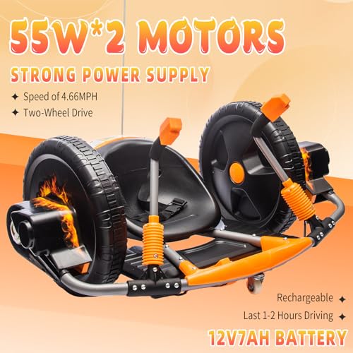 Electric Drift Kart with 16" Large Tyres, 360° Swivel Capability, Dual Lever Steering, 12V Ride On Toys for Boys and Girls from 3 Years Old