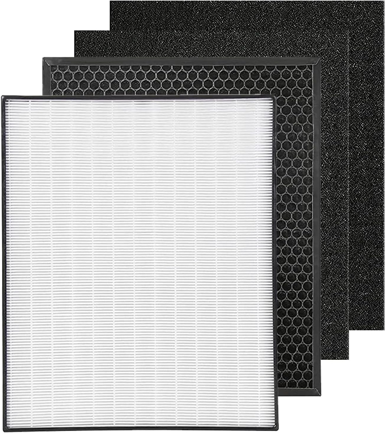 AD3000 Replacement Filter Kit Fit for AD3000 Series Air Purifier, Includes 1 True HEPA Filter, 2 Carbon Filters and 6 Extra Pre-Filters