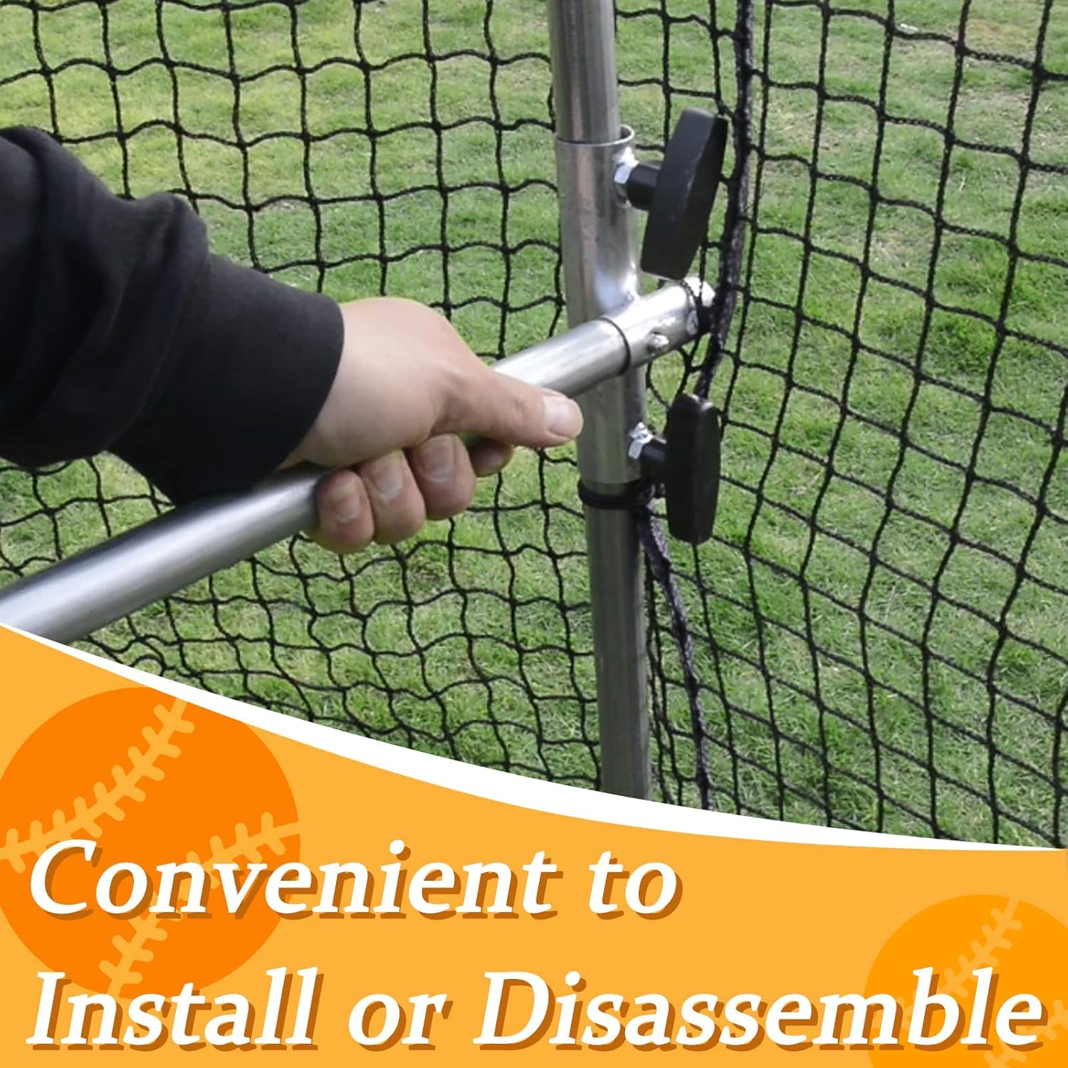 Batting Cage with Wheels,Baseball Batting Cage,Batting Cage with Wheels for Backyard,Mobile Baseball Batting Cage
